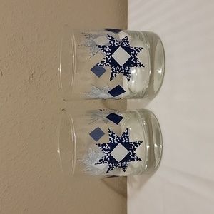Corelle Blue Star Double Old Fashioned Glasses